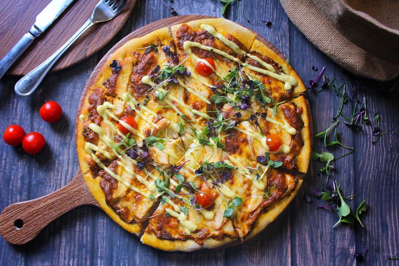 BBQ Chicken Deep Dish Pizza