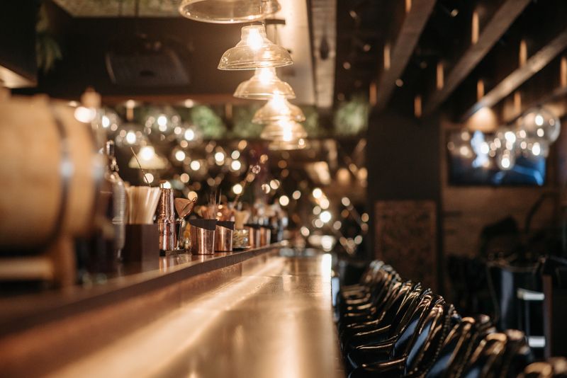 Pequod's pizza restaurant dining room in Chicago